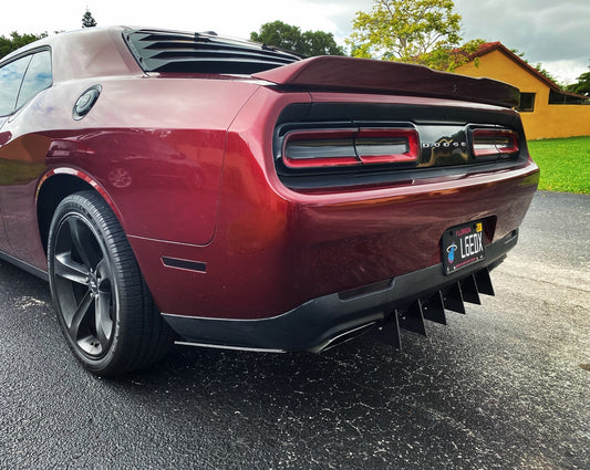 Authority Motorsport Rear Diffuser 8 Piece Kit V2 Compatible with Challenger 2015-2023