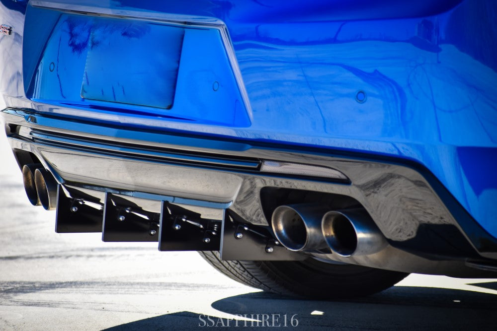 Authority Motorsport Full Rear Diffuser V6 - 6 Piece Kit Compatible with Chevy Camaro SS ZL1 2016-2018