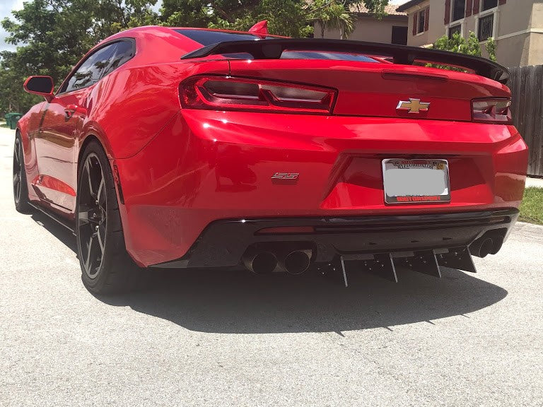 Authority Motorsport Rear Diffuser Kit V2 Compatible with Chevy Camaro SS ZL1 2016 2017 2018