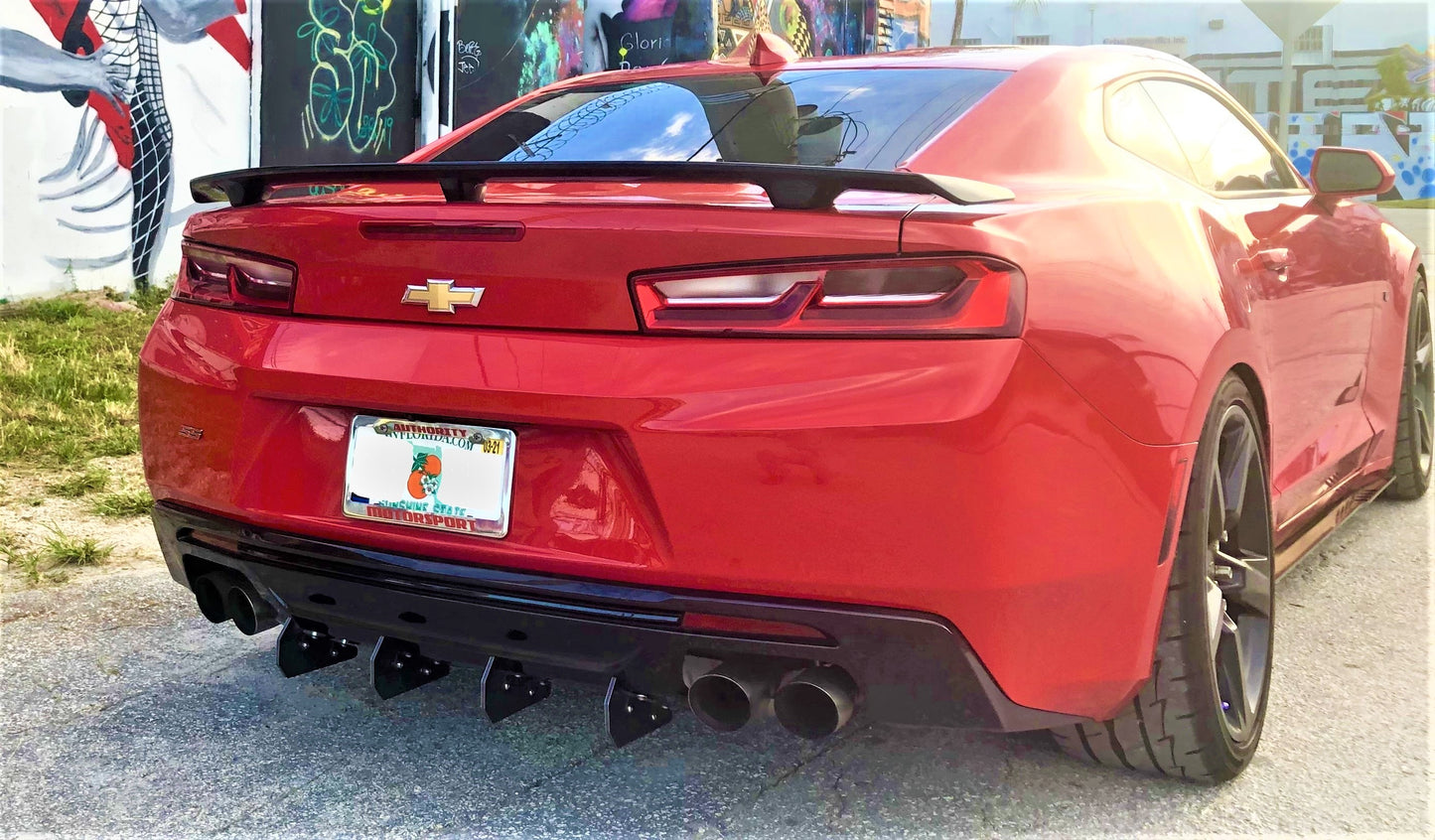 Authority Motorsport Rear Diffuser Kit V4 Compatible with Chevy Camaro SS ZL1 2016 2017 2018