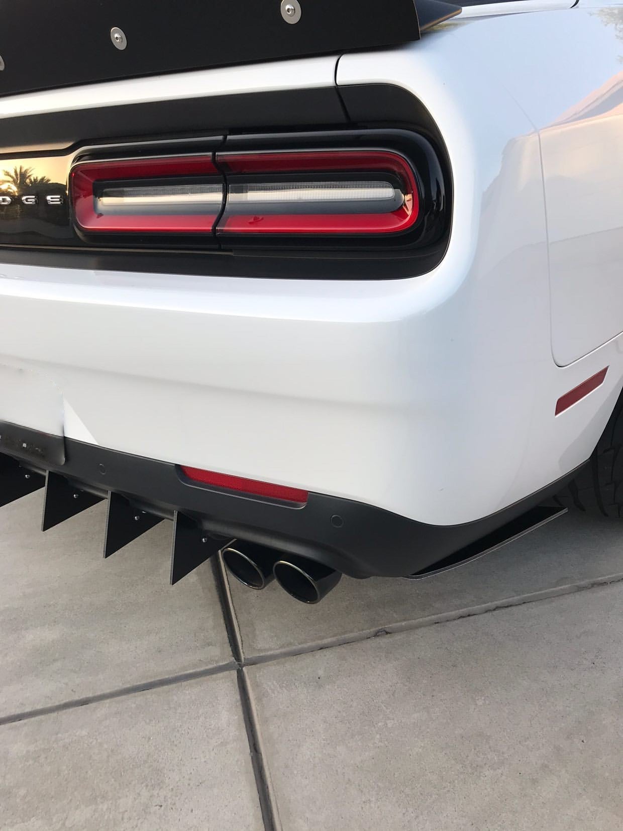 Authority Motorsport Rear Diffuser Kit 7 Piece V2 Compatible with Dodge Challenger 2015-2023
