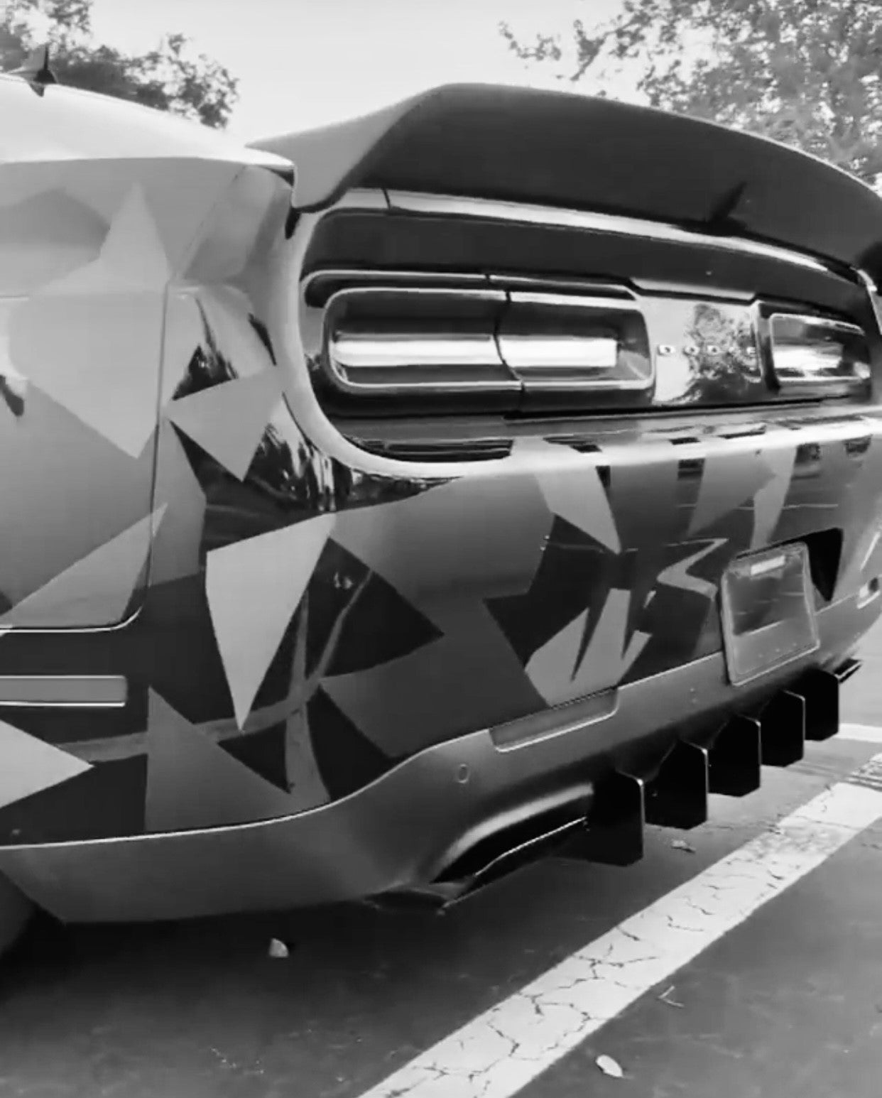 Dodge Challenger Rear Diffuser Kit 5 Piece V1 2015-2021