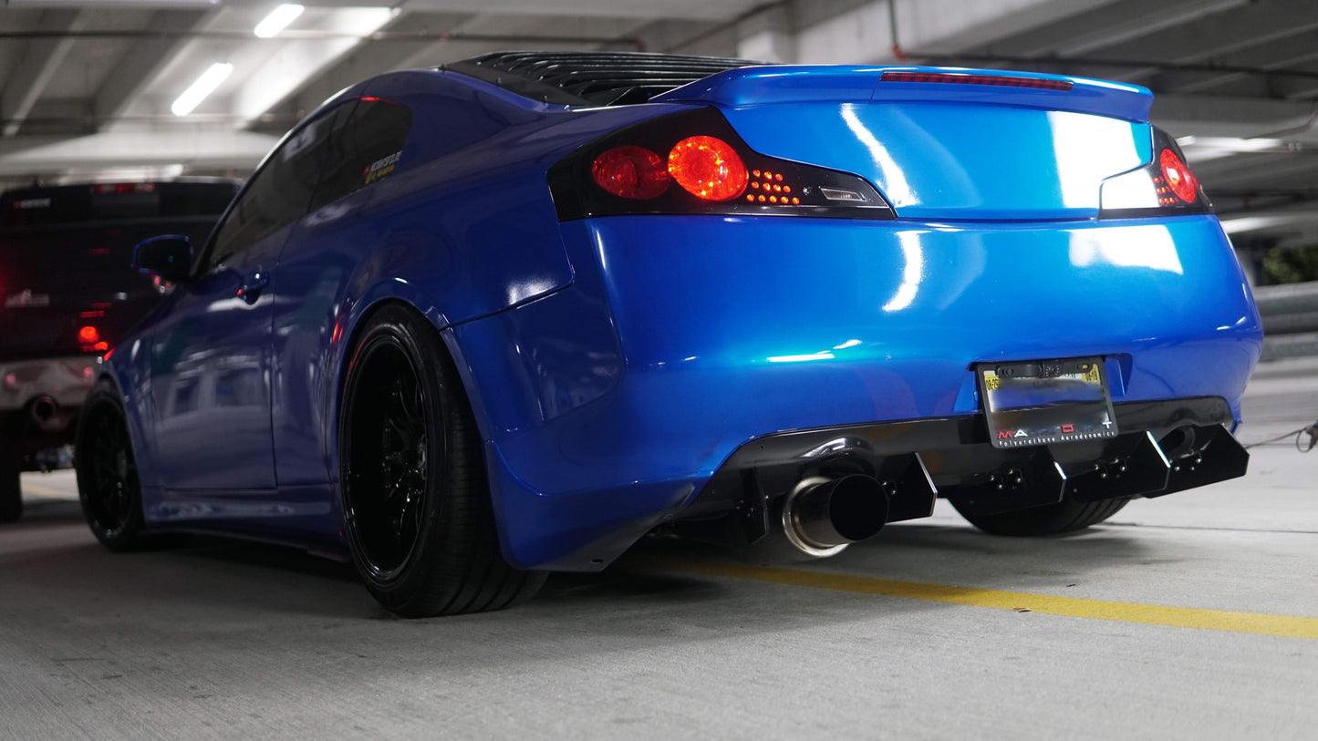 Authority Motorsport Rear Diffuser 5 Piece Kit V1 Compatible with Infiniti G35 Coupe 2003 - 2007