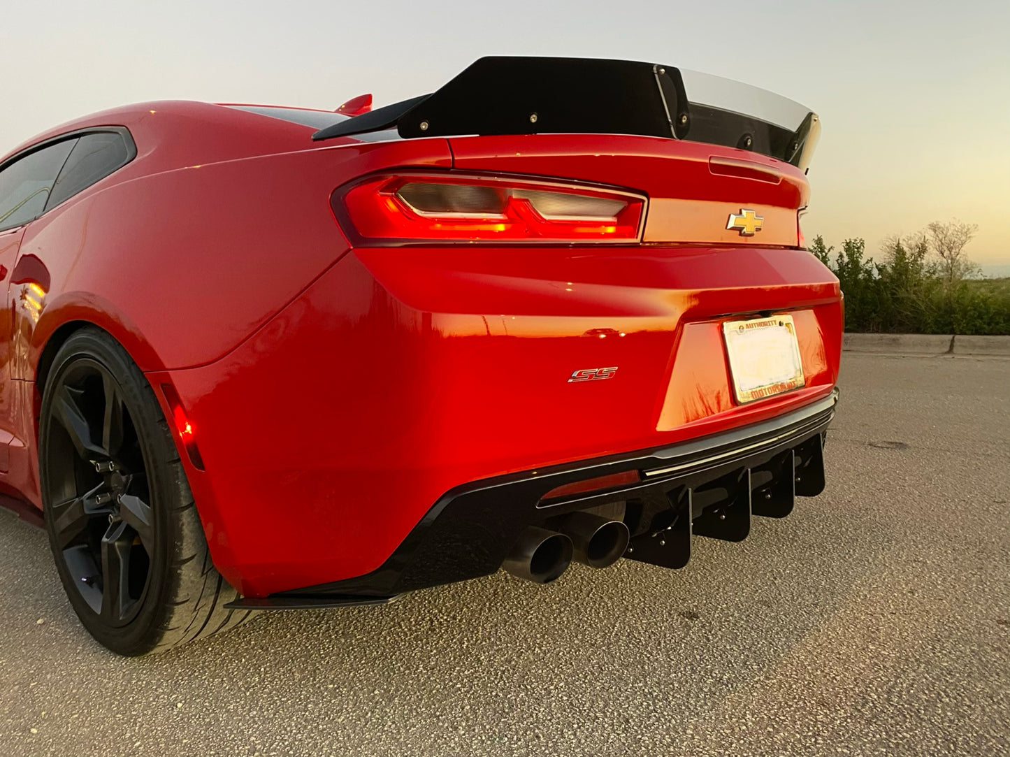 Full Rear Diffuser V7 - 6 Piece Kit  compatible with Chevy Camaro SS ZL1 16-18