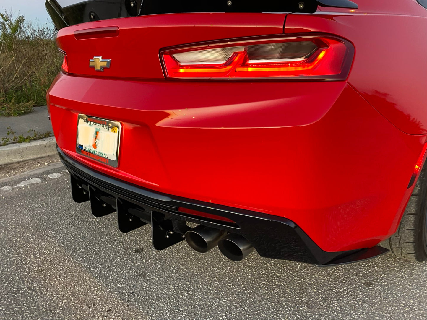 Full Rear Diffuser V7 - 6 Piece Kit  compatible with Chevy Camaro SS ZL1 16-18
