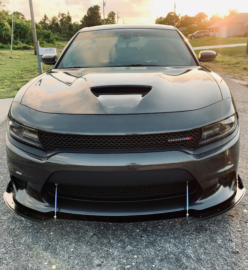 Authority Motorsport Front Splitter V2  Compatible with Dodge Charger V8 Model 2017-2023 Non Widebody