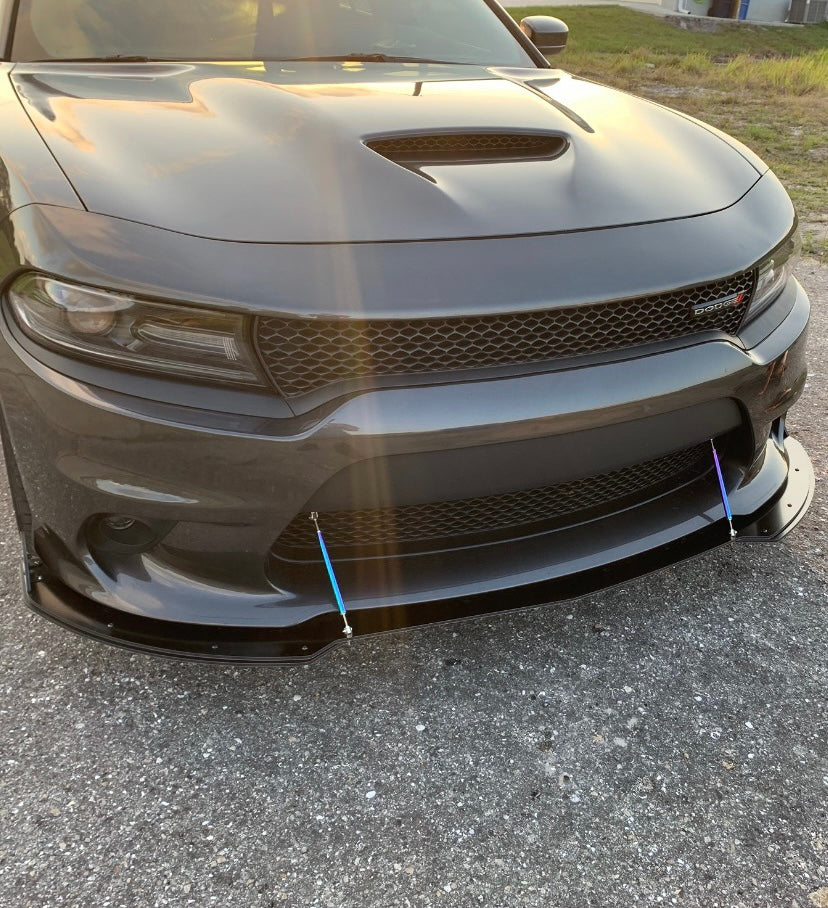 Authority Motorsport Front Splitter V2  Compatible with Dodge Charger V8 Model 2017-2023 Non Widebody