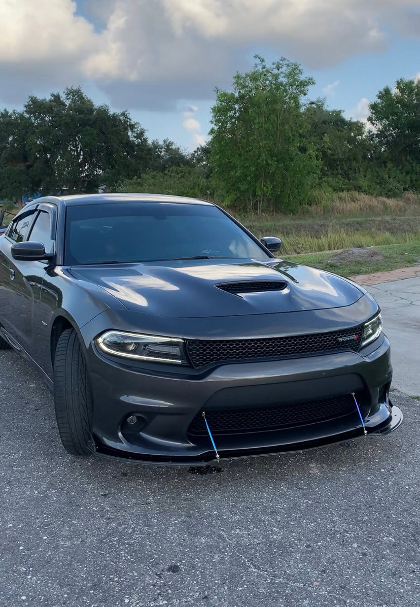 Authority Motorsport Front Splitter V2  Compatible with Dodge Charger V8 Model 2017-2023 Non Widebody