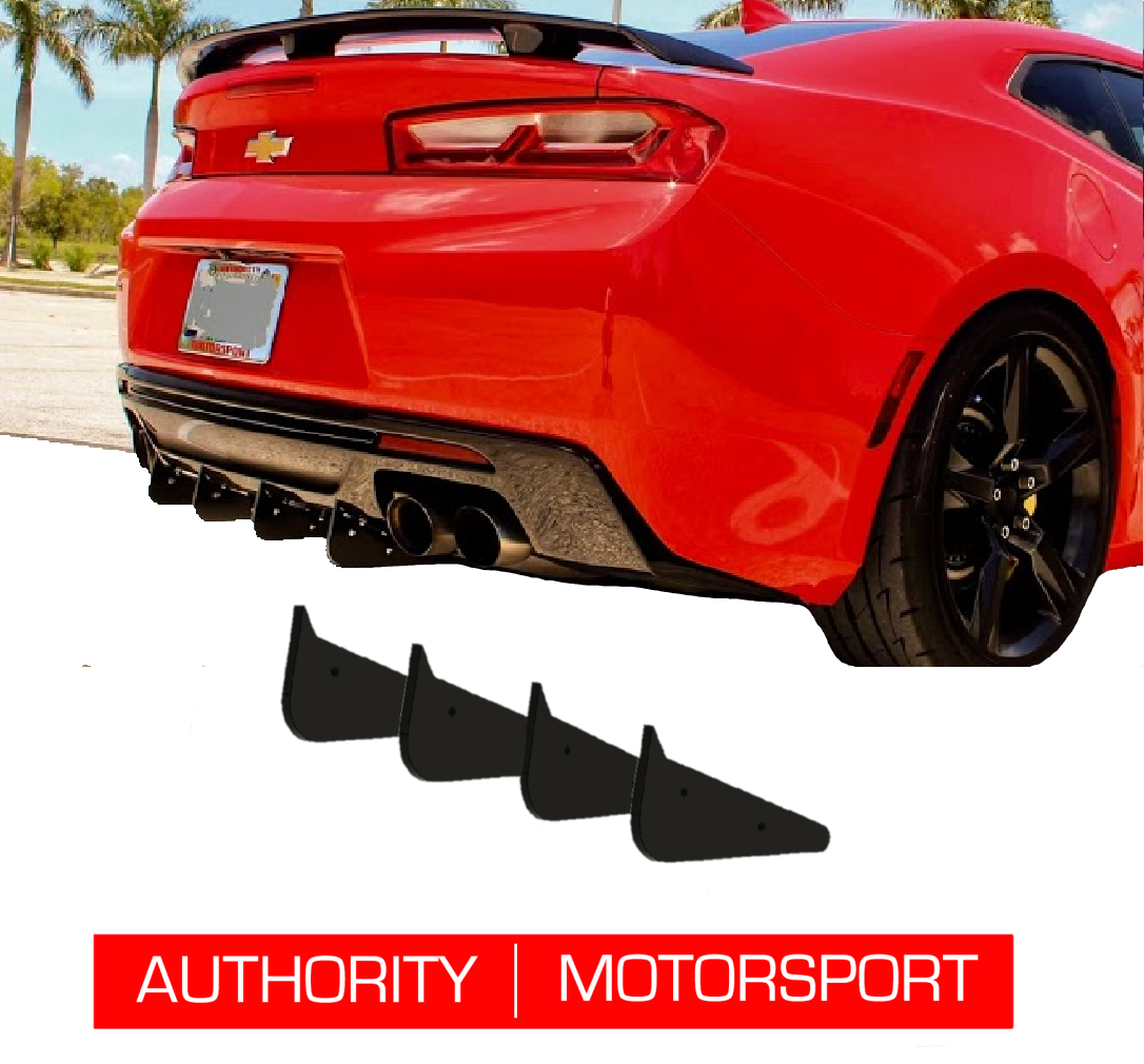 Authority Motorsport Rear Diffuser Kit V3 Compatible with Chevy Camaro SS ZL1 2016 2017 2018