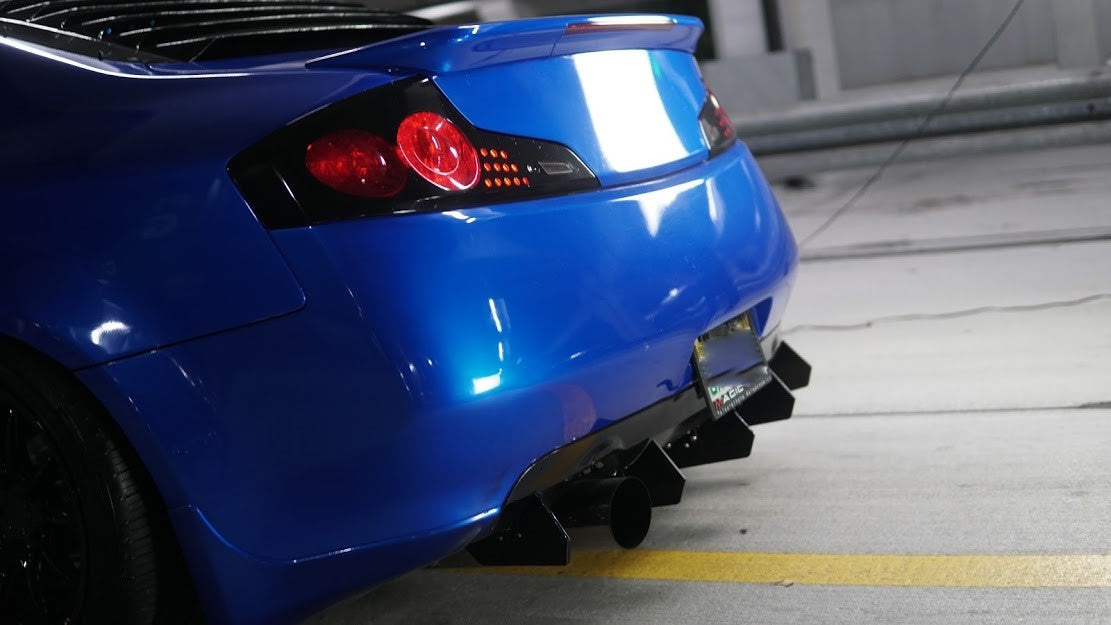 Authority Motorsport Rear Diffuser 5 Piece Kit V1 Compatible with Infiniti G35 Coupe 2003 - 2007