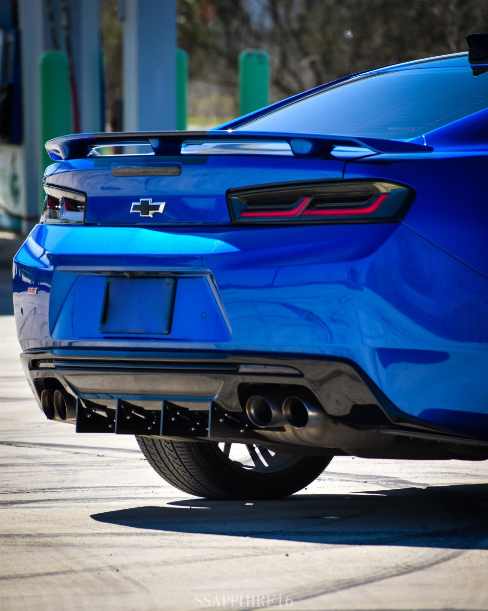Authority Motorsport Full Rear Diffuser V6 - 6 Piece Kit Compatible with Chevy Camaro SS ZL1 2016-2018