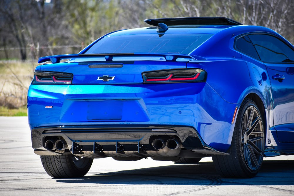 Authority Motorsport Full Rear Diffuser V6 - 6 Piece Kit Compatible with Chevy Camaro SS ZL1 2016-2018