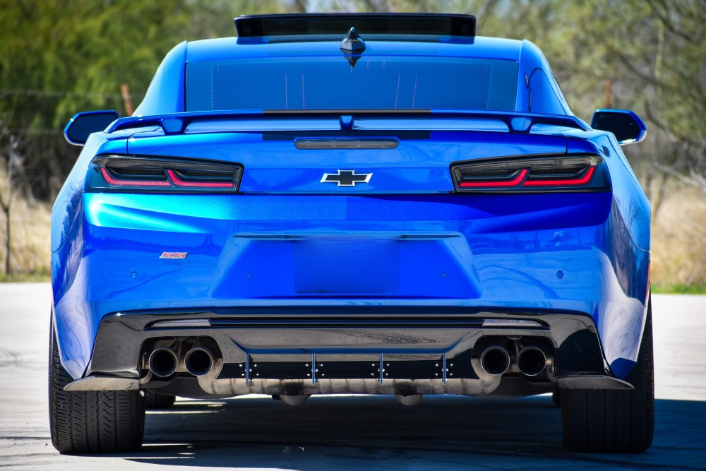 Authority Motorsport Full Rear Diffuser V6 - 6 Piece Kit Compatible with Chevy Camaro SS ZL1 2016-2018