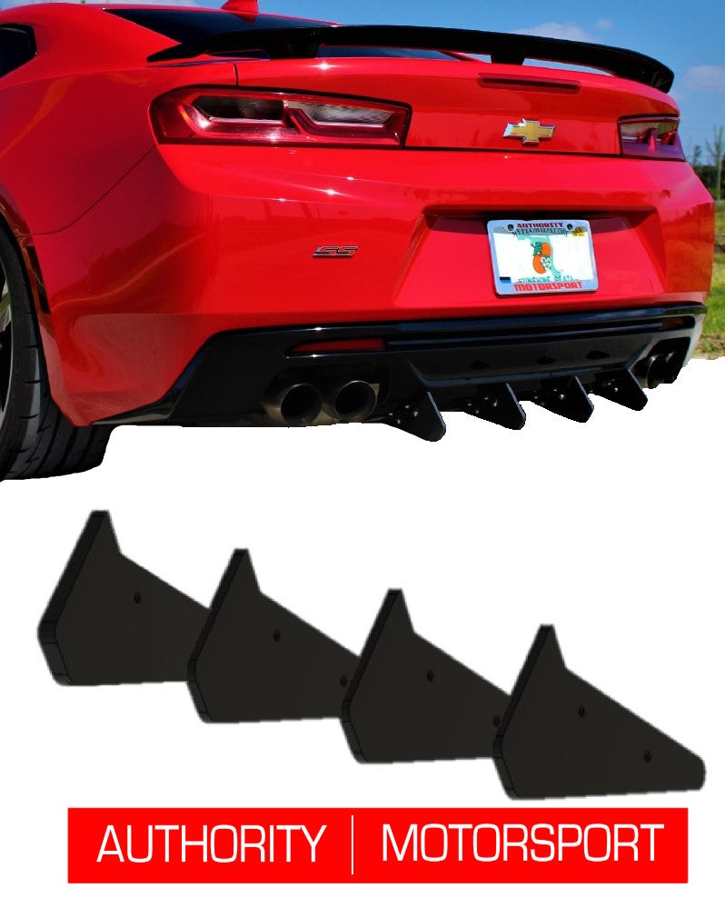 Authority Motorsport Rear Diffuser Kit V1 Compatible with Chevy Camaro SS ZL1 2016 2017 2018