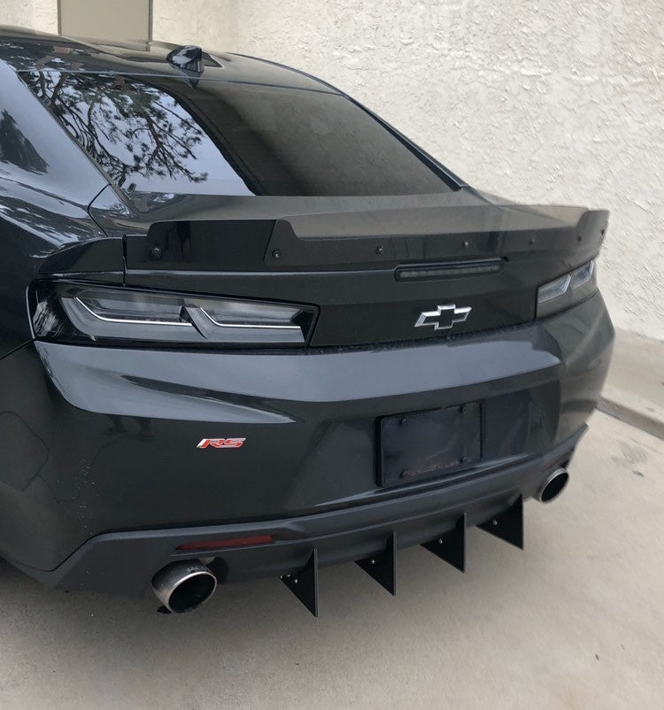 Rear Diffuser V2 4 Piece RS LT SS Compatible with Camaro Dual Exhaust 2016-2019